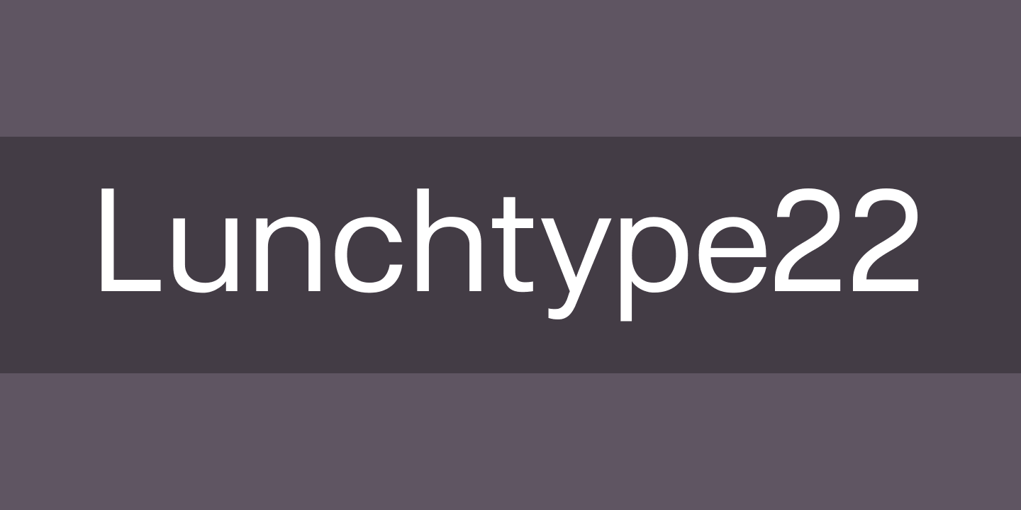 Lunchtype Font